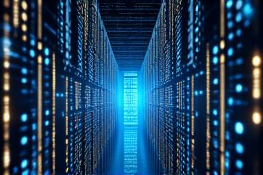 Visualizzazione stilizzata di un frammento di codice in un ambiente cyber sicuro.